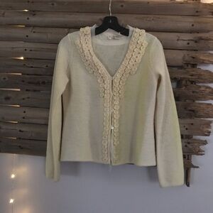 Anthropologie Moth merino wool cardigan S cottage core very feminine